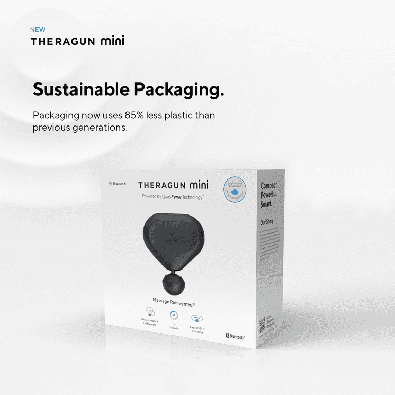 Theragun Mini 2nd Gen Handheld Percussive Massage Device, Portable Deep  Tissue Massager, Black HSA/FSA Eligible - Walmart.com