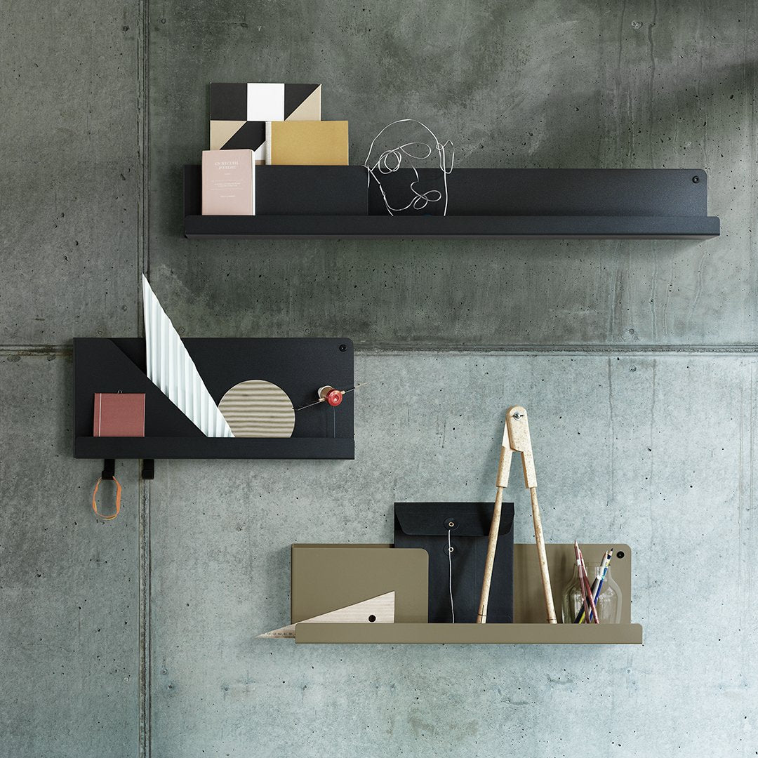 Folded Shelves, Black, Tall at Design Within Reach