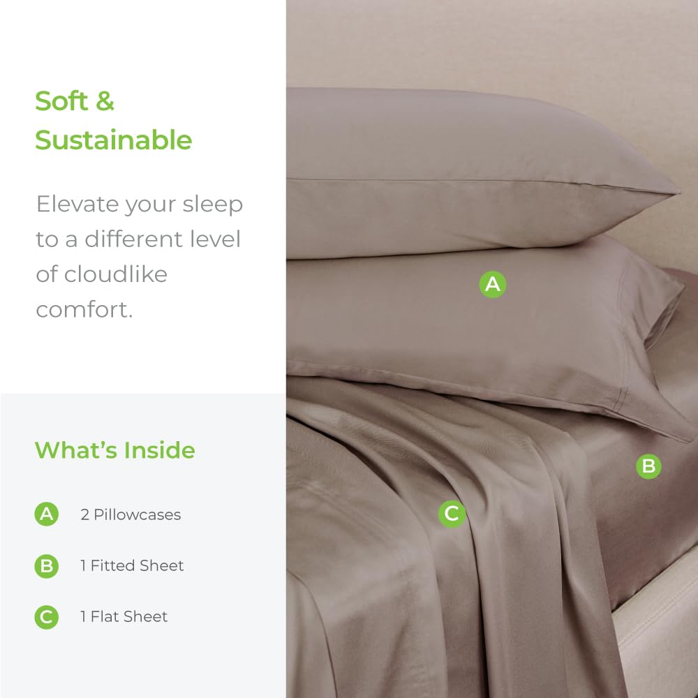 Amazon.com: Cariloha Classic 4-Piece Twill Sheet Set | Beach ...
