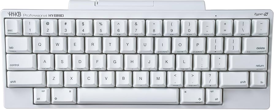 Amazon.com: HHKB - Happy Hacking Keyboard Professional Hybrid Type-S Snow  (Wireless, Bluetooth, Wired, USB, Silent, Mac, Windows, White, Printed)  with 2 Year Advance Exchange Warranty : Electronics