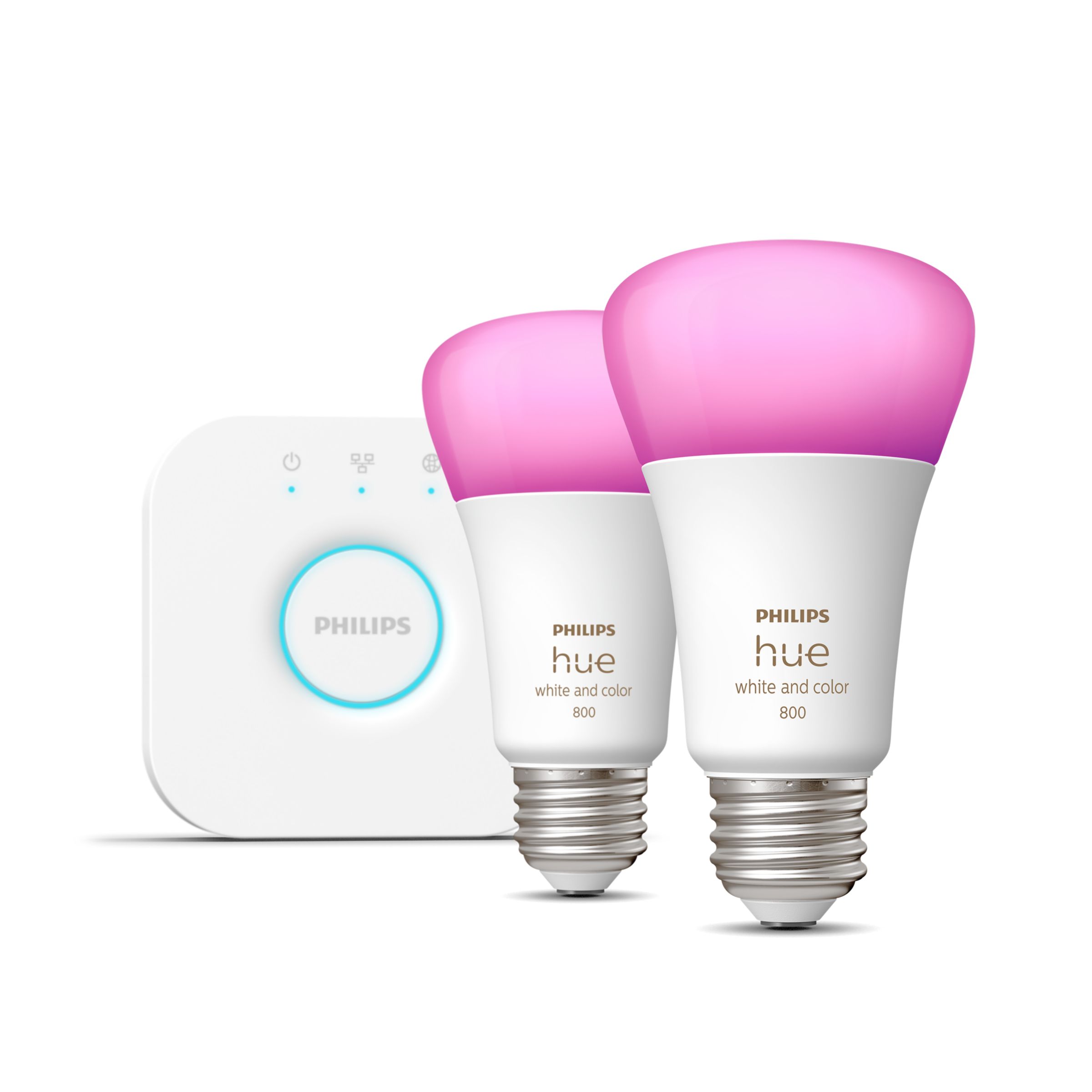 Philips Hue White and Color Ambiance 60W A19 Smart LED Starter Kit