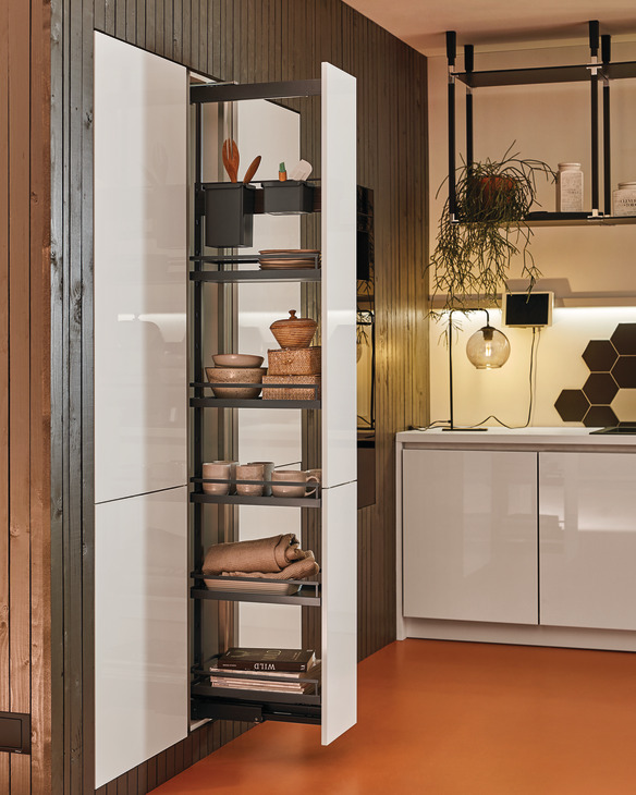 Kesseböhmer - Pull-Out Pantry Frame, Dispensa, Full Extension, 265 lbs.  Weight Capacity | Häfele