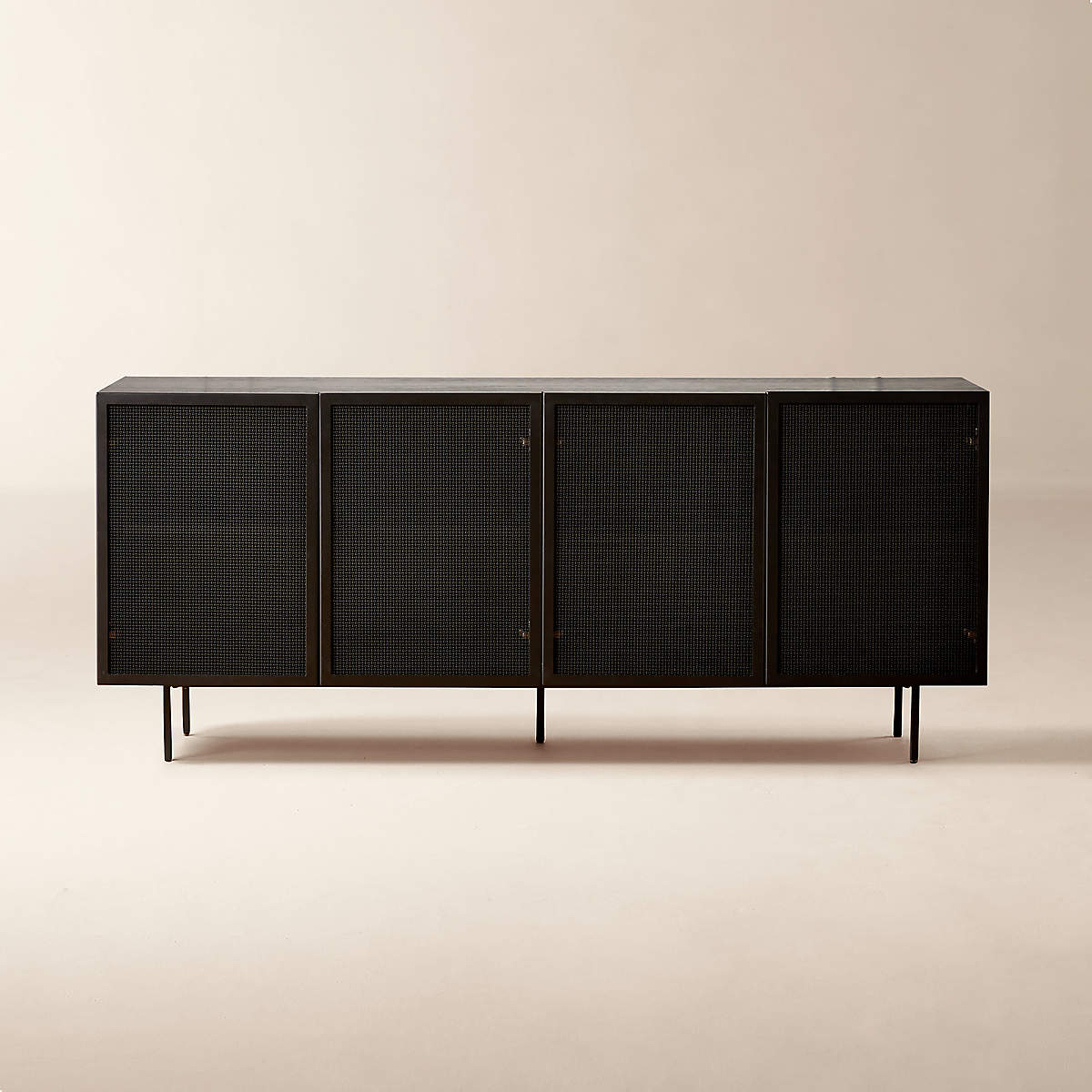 Trace 71" Black Wire Mesh Credenza + Reviews | CB2