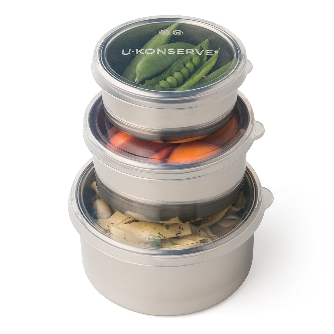 U Konserve Round Container Nesting Trio, Tropical Sky 3 Count