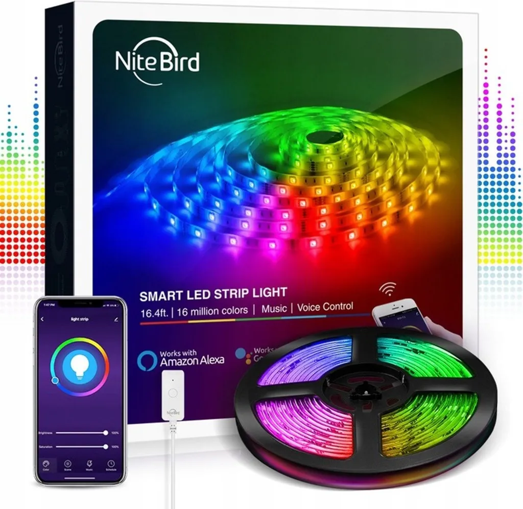 Nitebird Smart WiFi RGB LED light strip NiteBird SL3 (2x5m), Tuya