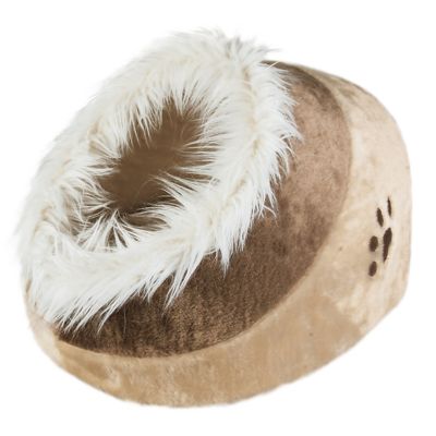 TRIXIE Minou Cuddly Cave Cat Bed with Removable Cushion, Non-Skid Bottom,  16 in., Small, Beige at Tractor Supply Co