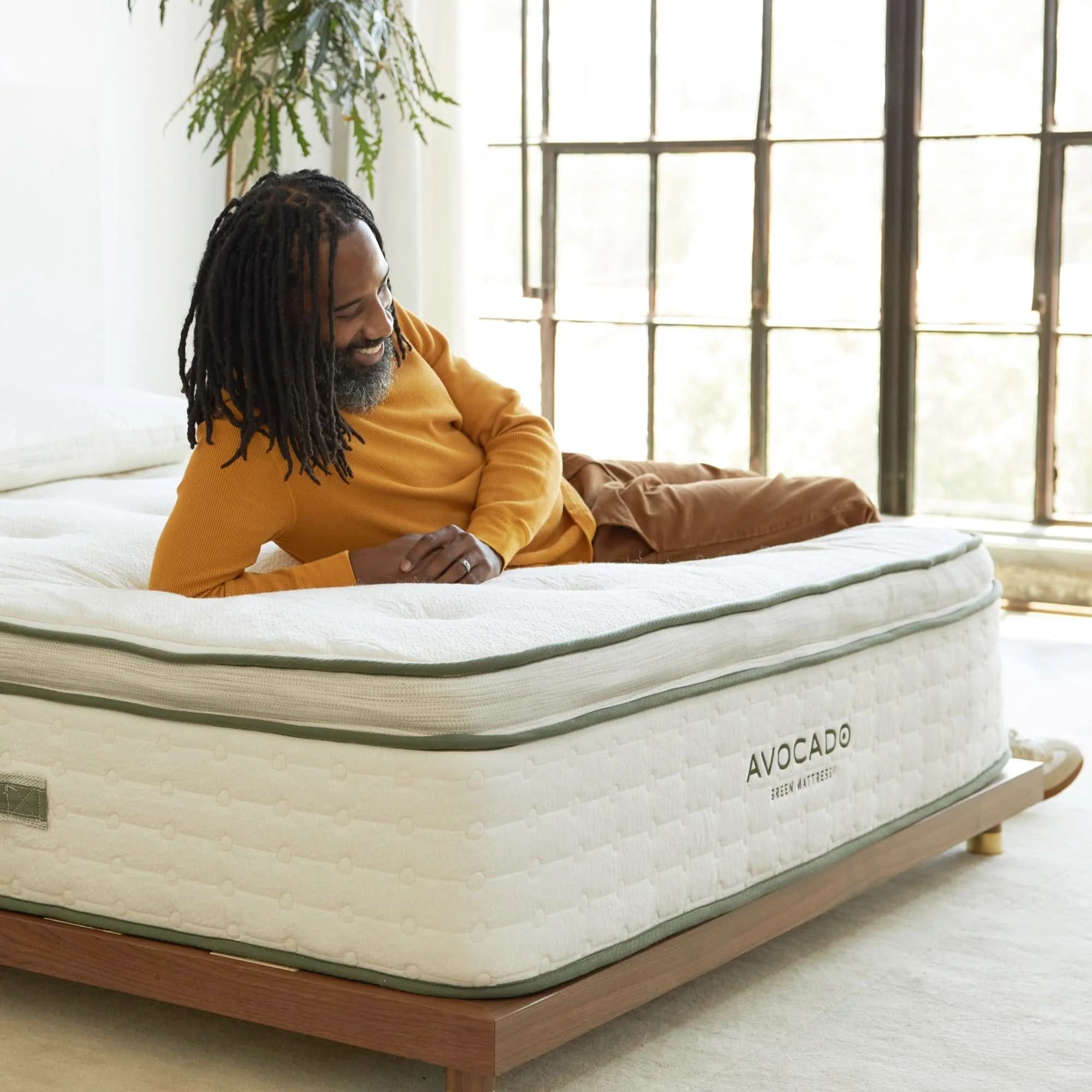 Avocado Pillowtop Green Mattress, Twin