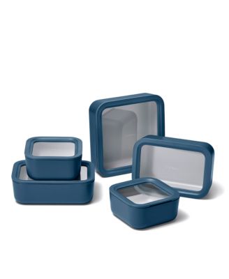 Caraway 14-piece Glass Food Storage Set - Navy