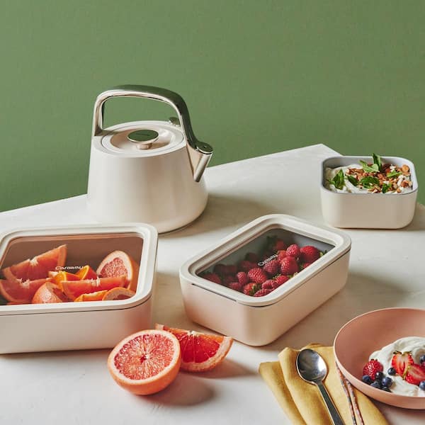 Caraway 14 Piece Glass Food Storage Set - Cream