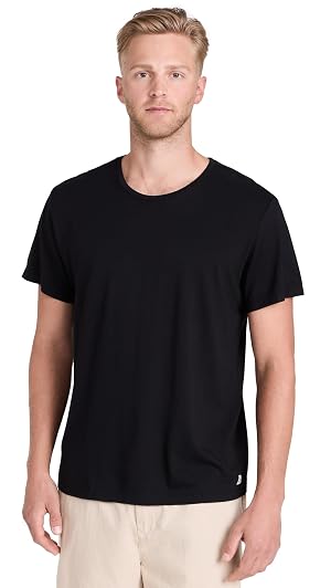 Marine Layer Men's Signature Crew Tee, Black, XL | Amazon.com