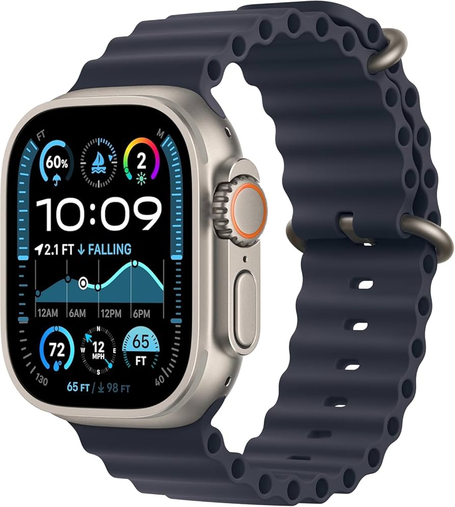 Amazon.com: Apple Watch Ultra 2 [GPS + Cellular, 49mm] - Titanium Case with  Blue Ocean Band, One Size (Renewed) : Electronics
