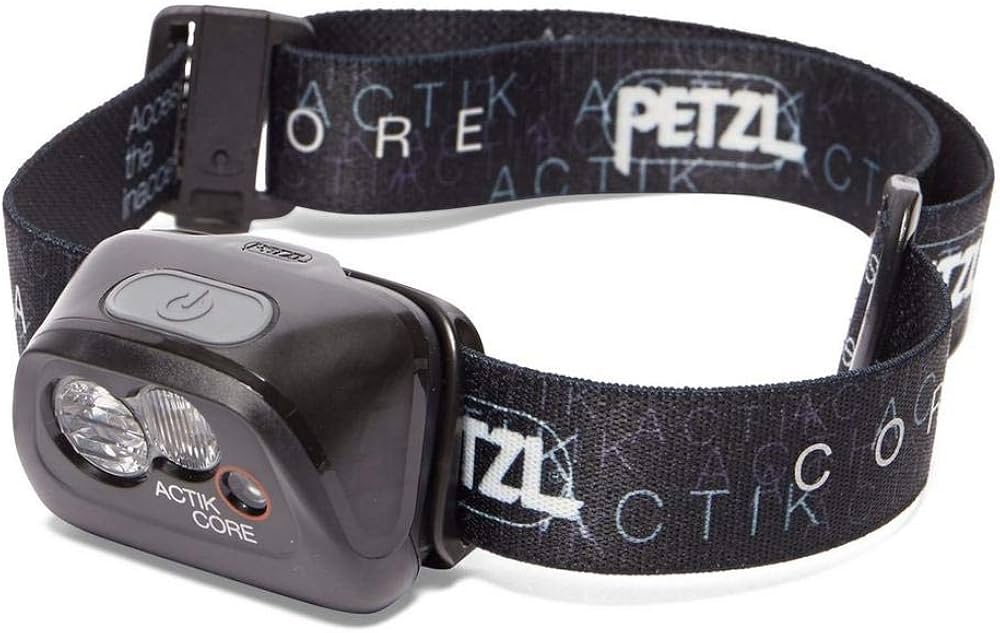 Amazon.com: PETZL - ACTIK CORE Headlamp, 450 Lumens, Rechargeable, with CORE  Battery, Black : Everything Else