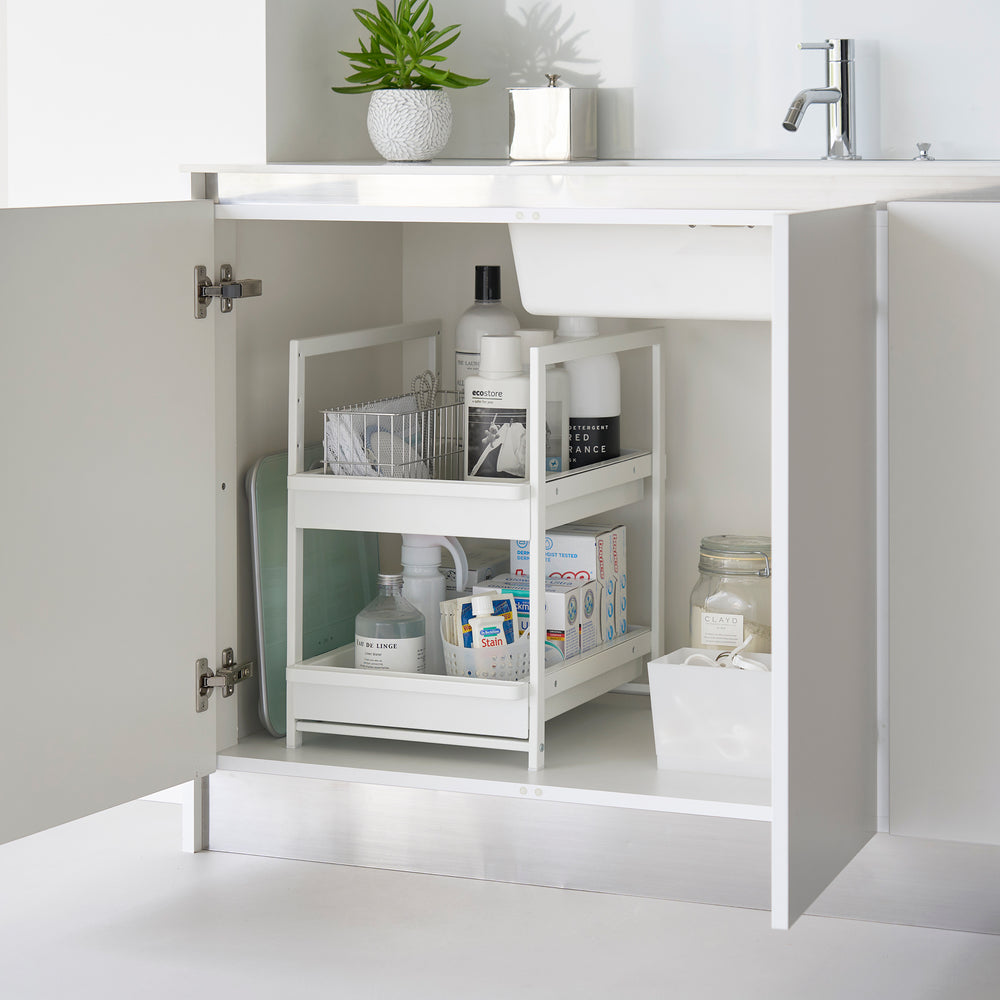 Two-Tier Pull-Out Shelf - Steel - Yamazaki Home