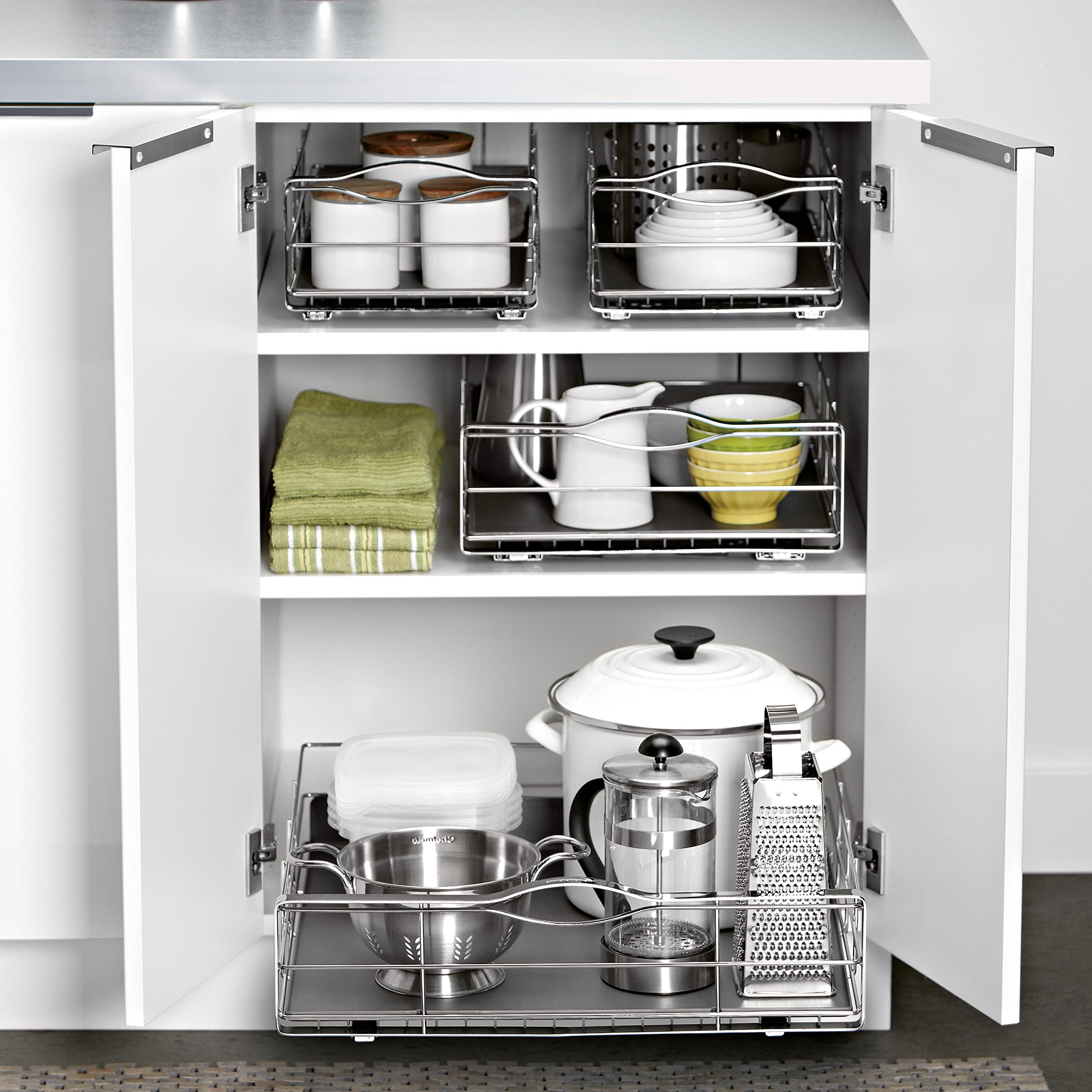 Amazon.com: simplehuman 20 inch Pull-Out Cabinet Organizer ...
