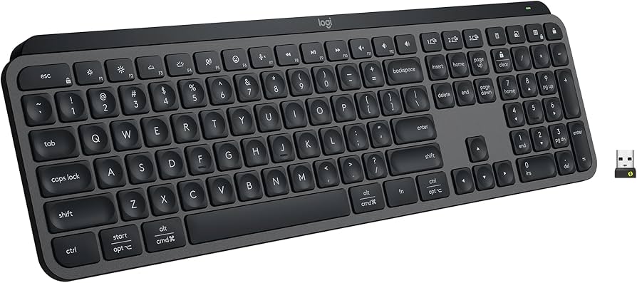 Amazon.com: Logitech MX Keys S Wireless Keyboard, Low Profile, Fluid  Precise Quiet Typing, Programmable Keys, Backlighting, Bluetooth, USB C  Rechargeable, for Windows PC, Linux, Chrome, Mac - Graphite : Electronics
