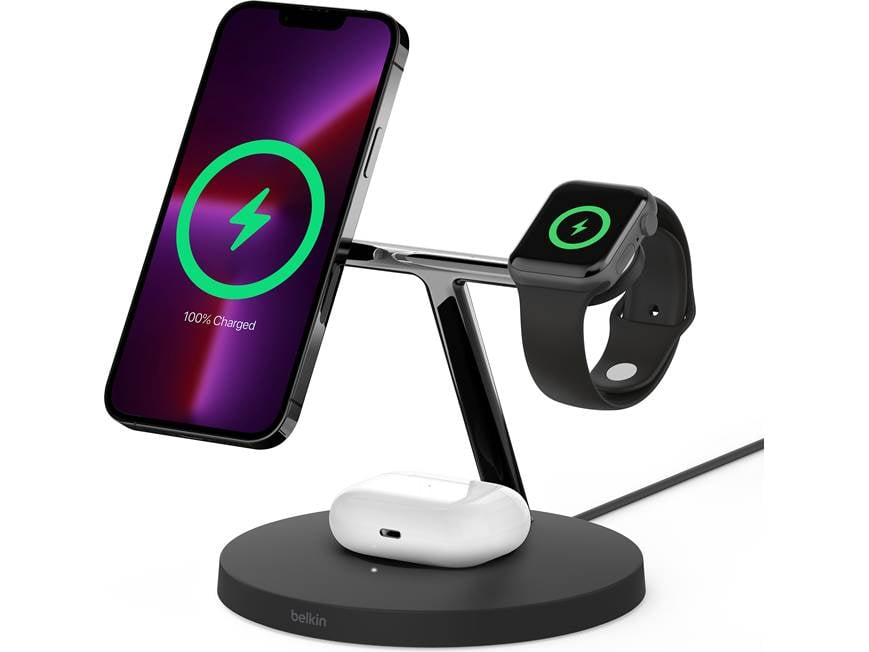 Belkin BoostCharge Pro 3-in-1 Wireless Charger with MagSafe ...