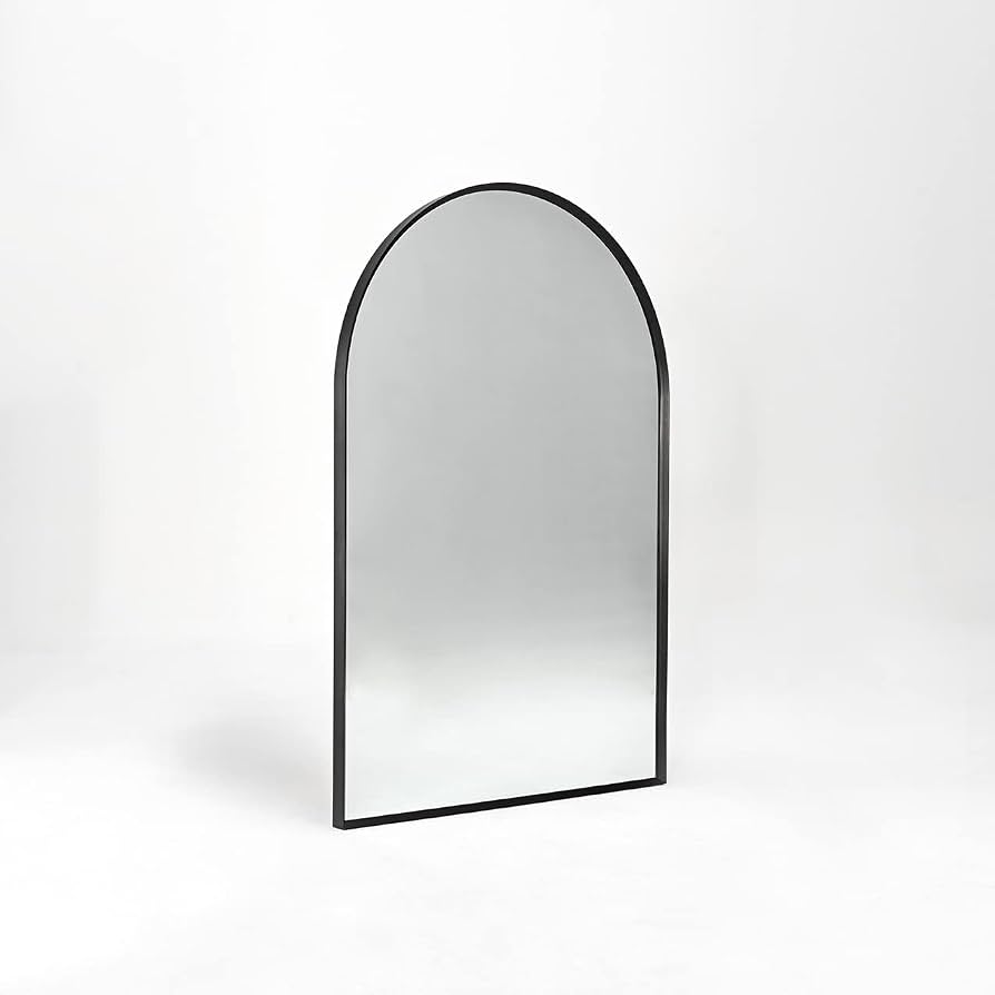 Amazon.com: Minuover Arched Wall Mirror for Bathroom, 20"x30" Black Modern  Metal Frame for Entryway Living Room Bedroom Wall Decor : Home & Kitchen
