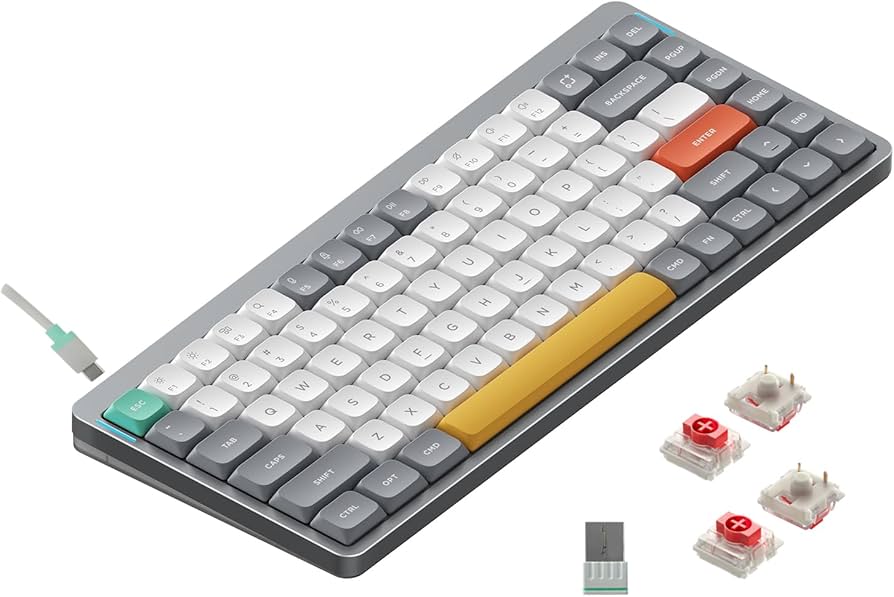 Amazon.com: nuphy Air75 V2 Portable 75% Mechanical Keyboard ...