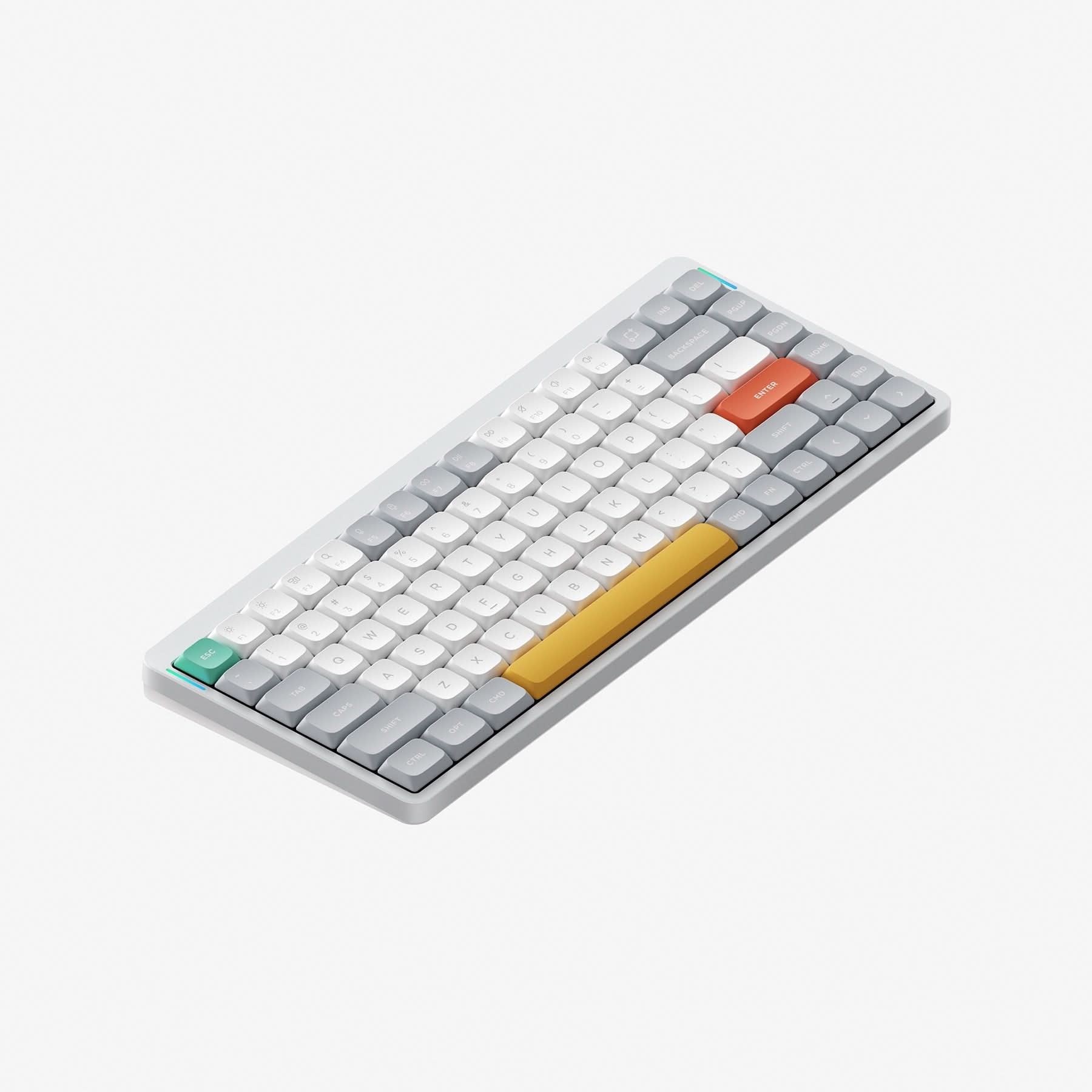 Nuphy Air75 : Wireless & Low Profile Keyboard Mechanical, Lunar Gray / Blue 2.0