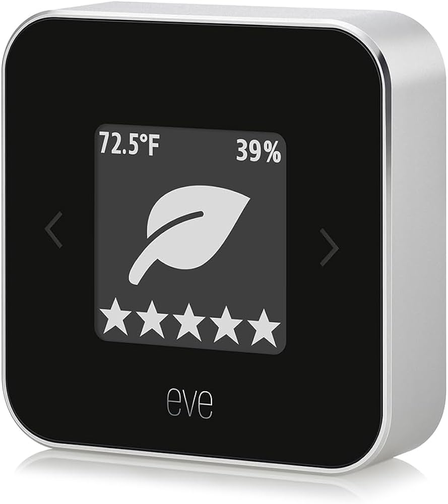 Amazon.com: Eve Room - Indoor air Quality Sensor to Monitor air Quality  (VOC), Temperature & Humidity, Apple HomeKit Technology, Bluetooth and  Thread : Industrial & Scientific