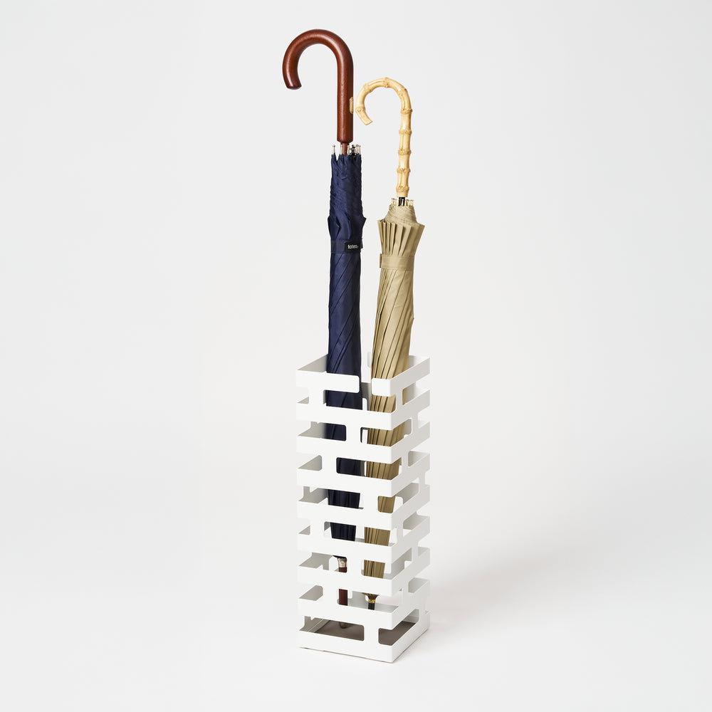 Umbrella Stand - Square - Steel - White