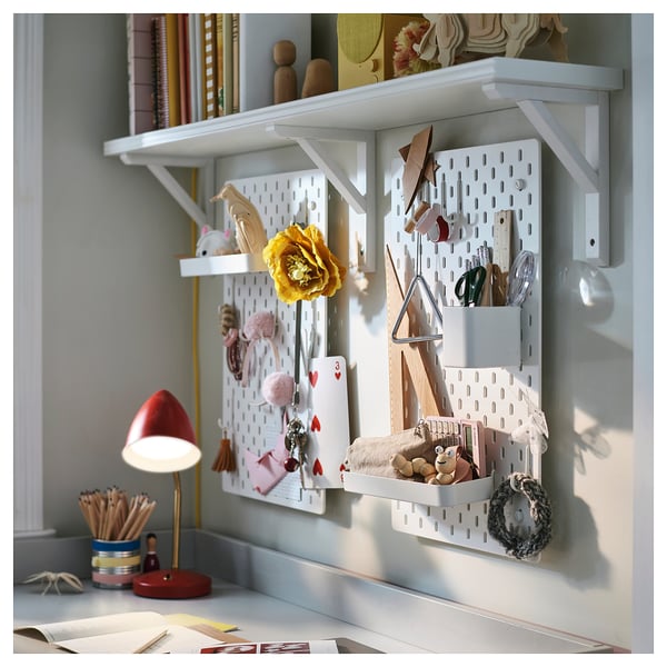 SKÅDIS Pegboard combination - white 14 ¼x22 "